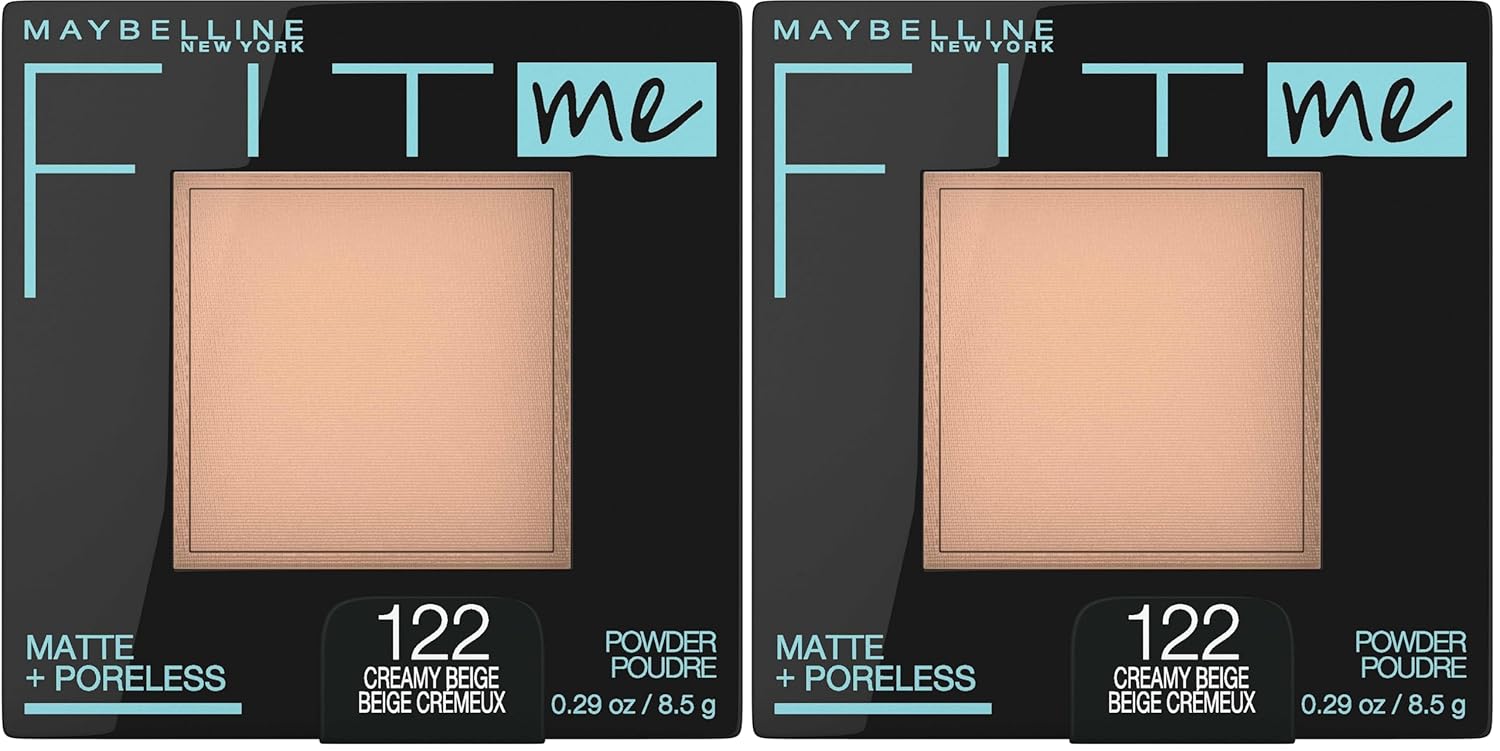 Maybelline Fit Me Matte + Poreless Pressed Face Powder Makeup & Setting Powder, Classic Ivory, 1 Count