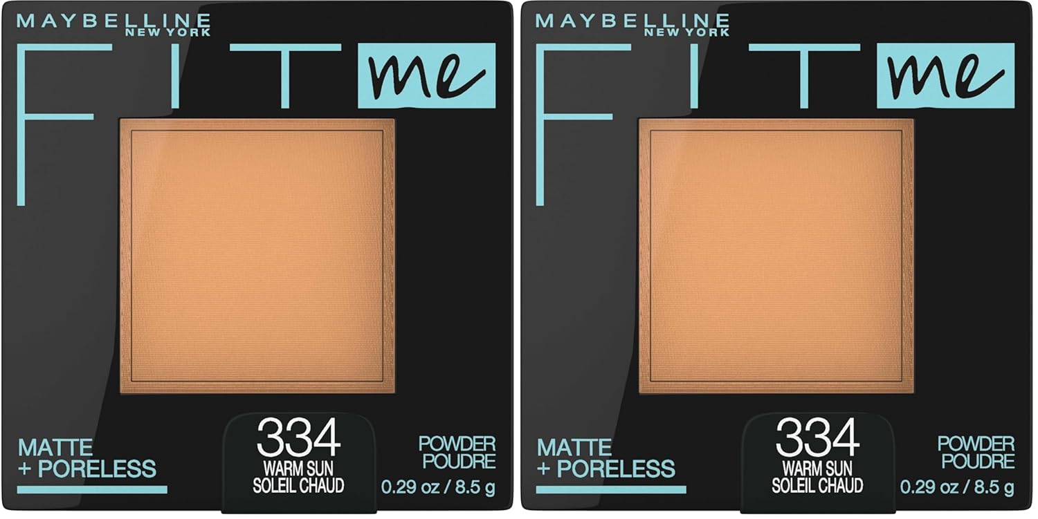Maybelline Fit Me Matte + Poreless Pressed Face Powder Makeup & Setting Powder, Classic Ivory, 1 Count