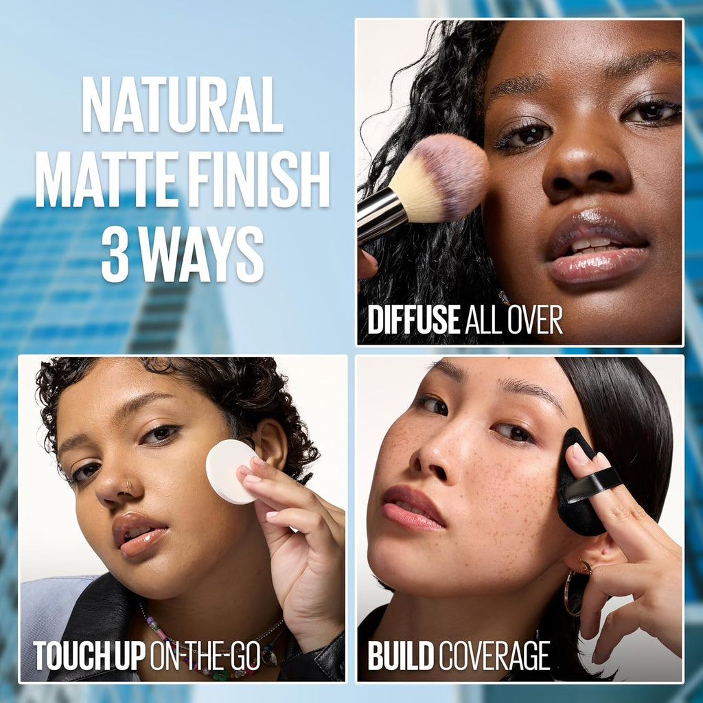Maybelline Fit Me Matte + Poreless Pressed Face Powder Makeup & Setting Powder, Classic Ivory, 1 Count