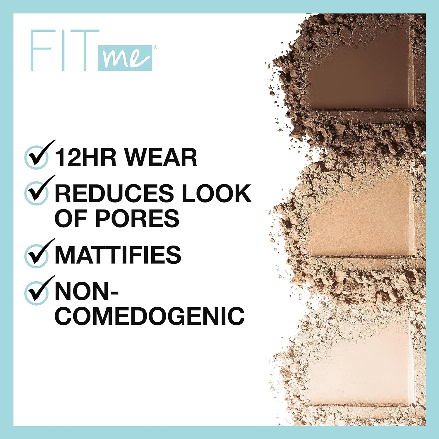 Maybelline Fit Me Matte + Poreless Pressed Face Powder Makeup & Setting Powder, Classic Ivory, 1 Count